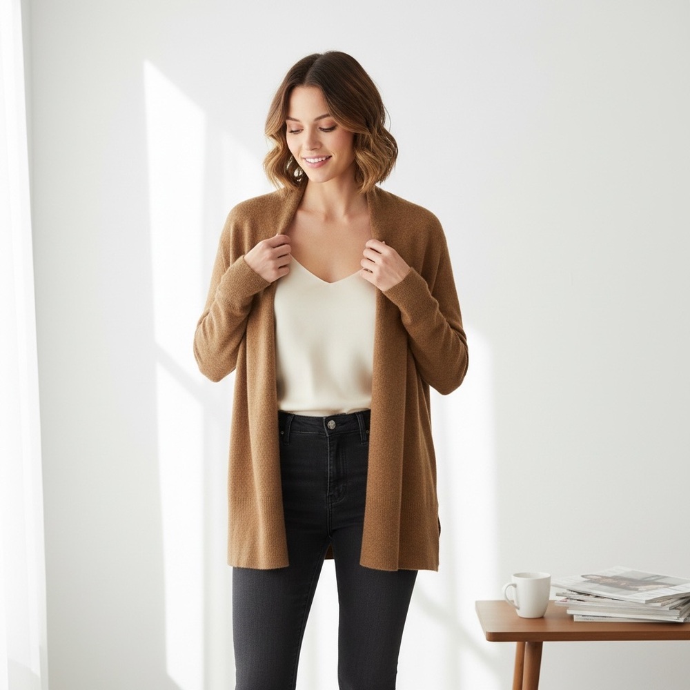 Madewell Cozy Walker  Women's Merino Wool Open-Front Sweater